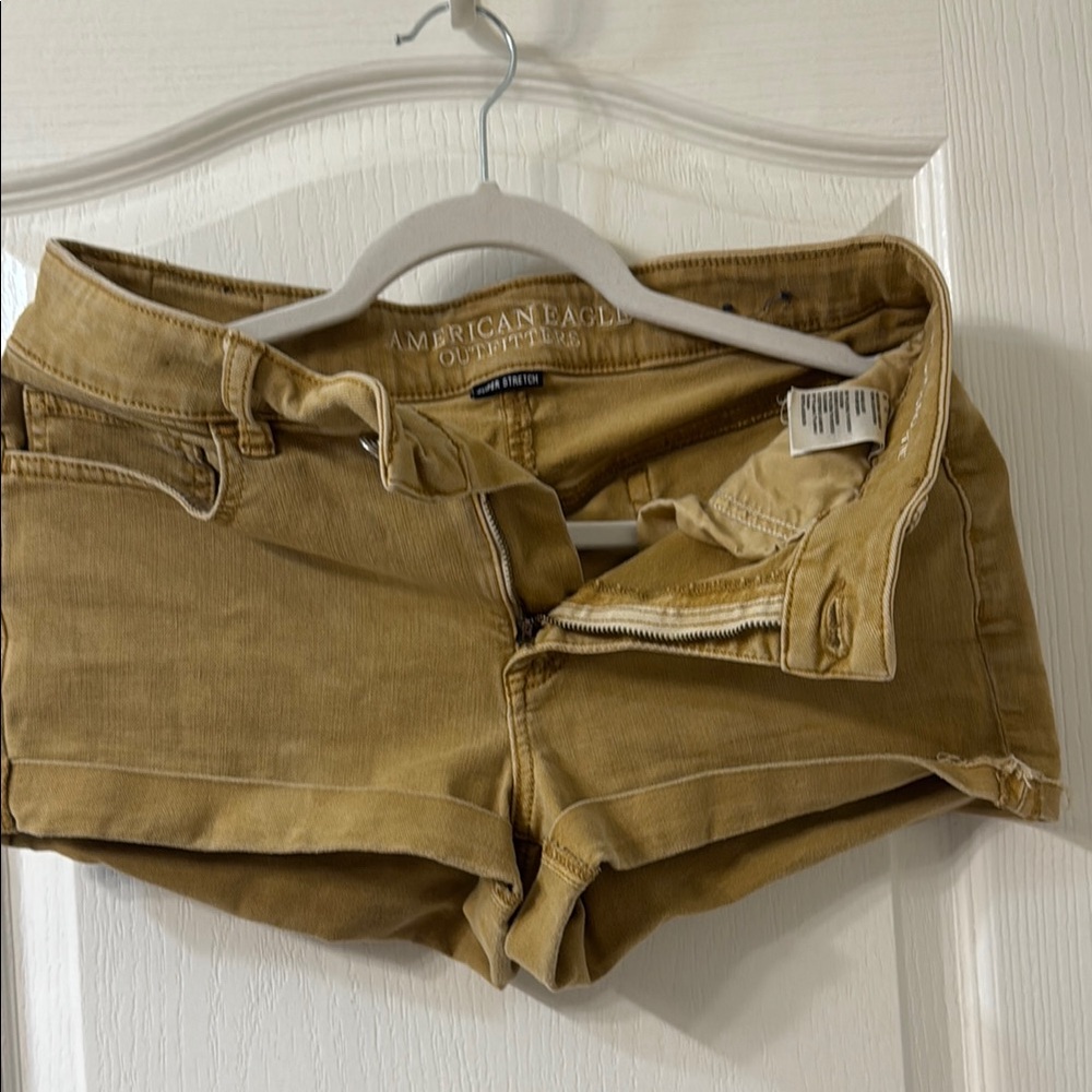 American Eagle Outfitters Tan Jean Shorts Casual Style